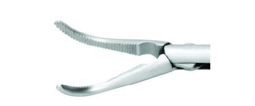 Pinça de dissecção curva
