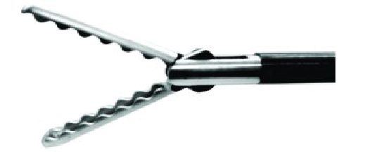 Pinça de apreensão dupla ação dentes ondulados
