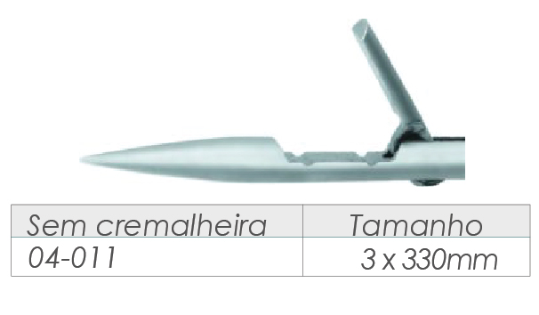 Pinça agulha para hérnia 